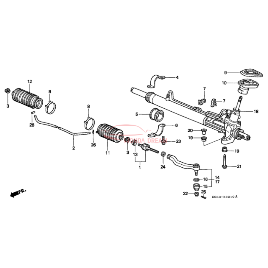 RACK END COMP (53010-S04-J51) - 3