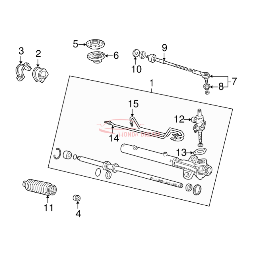 RACK END COMP (53010-S0X-A01) - 3