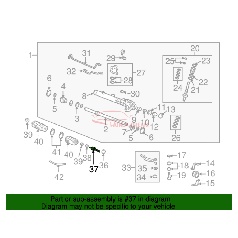 RACK END COMP (53010-S10-003) - 2