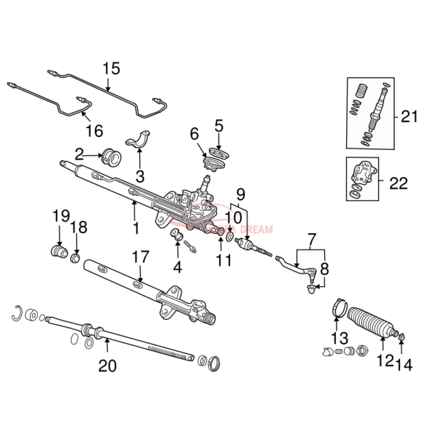 RACK END COMP (53010-S9V-A01) - 3