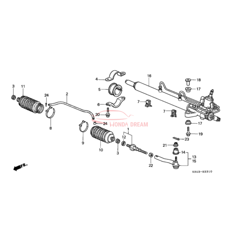 RACK END COMP (53010-SW5-000) - 2