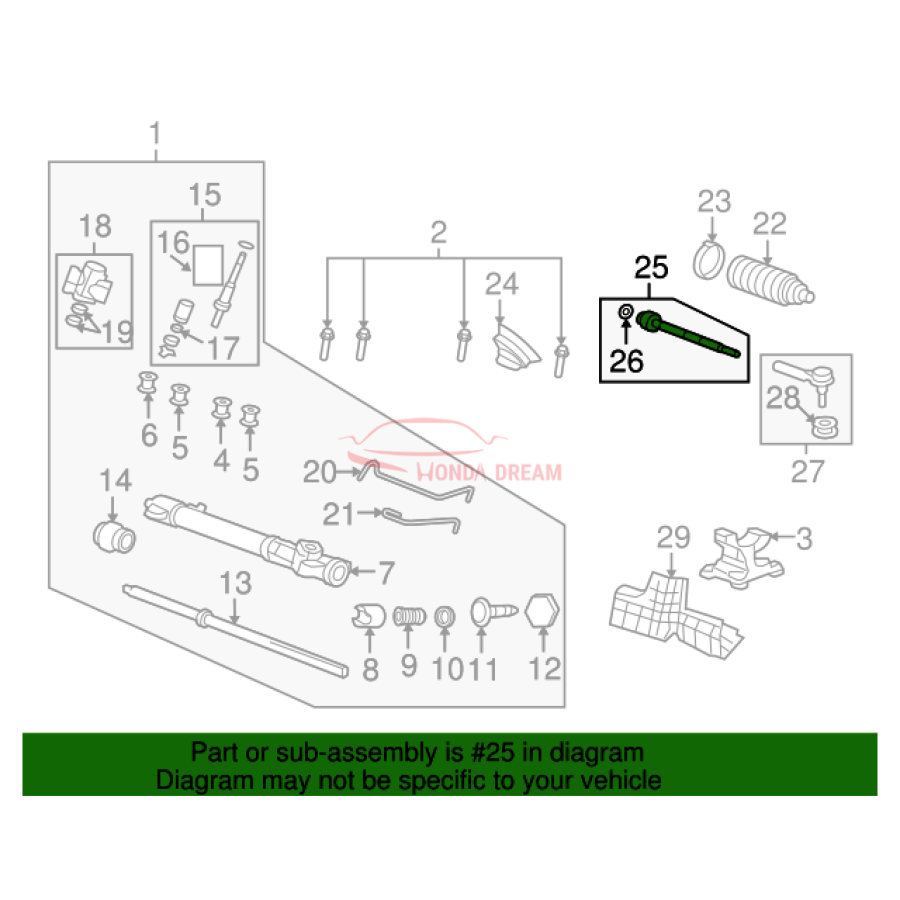 RACK END COMP (53010-SXS-A02) - 2