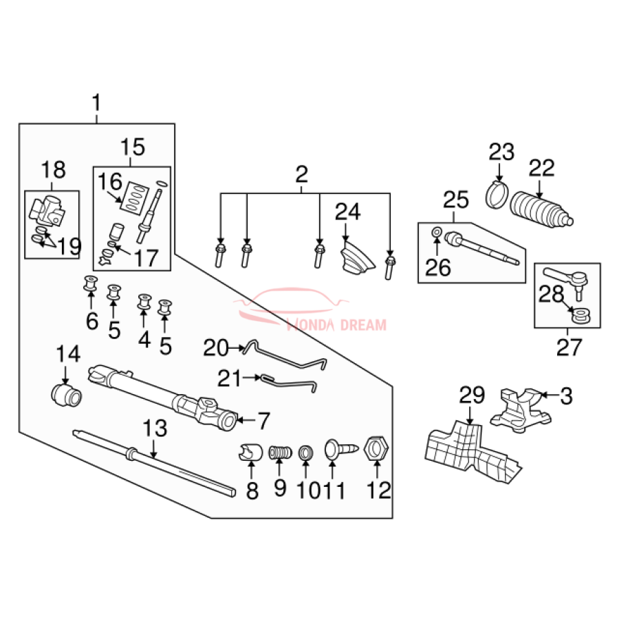 RACK END COMP (53010-SXS-A02) - 3