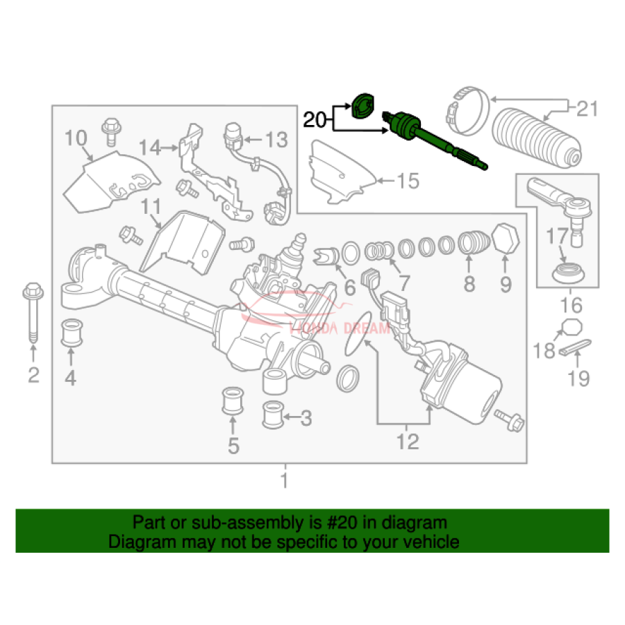 RACK END COMP (53010-SZT-G01) - 2