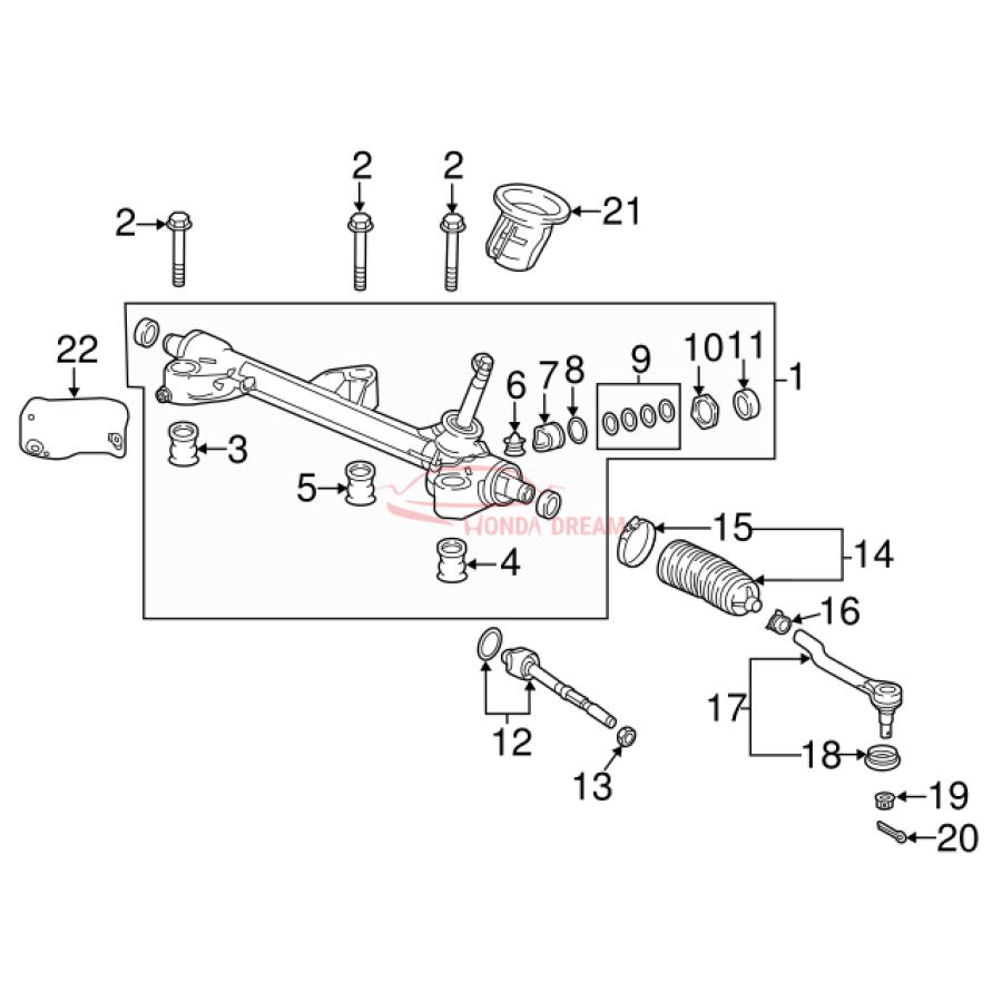 RACK END COMP (53010-T6Z-A01) - 3