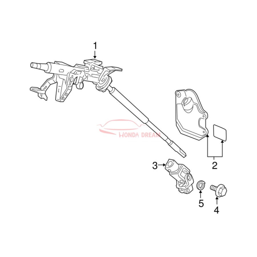 Column Assembly, Steering (53200-SHJ-A04) - 3