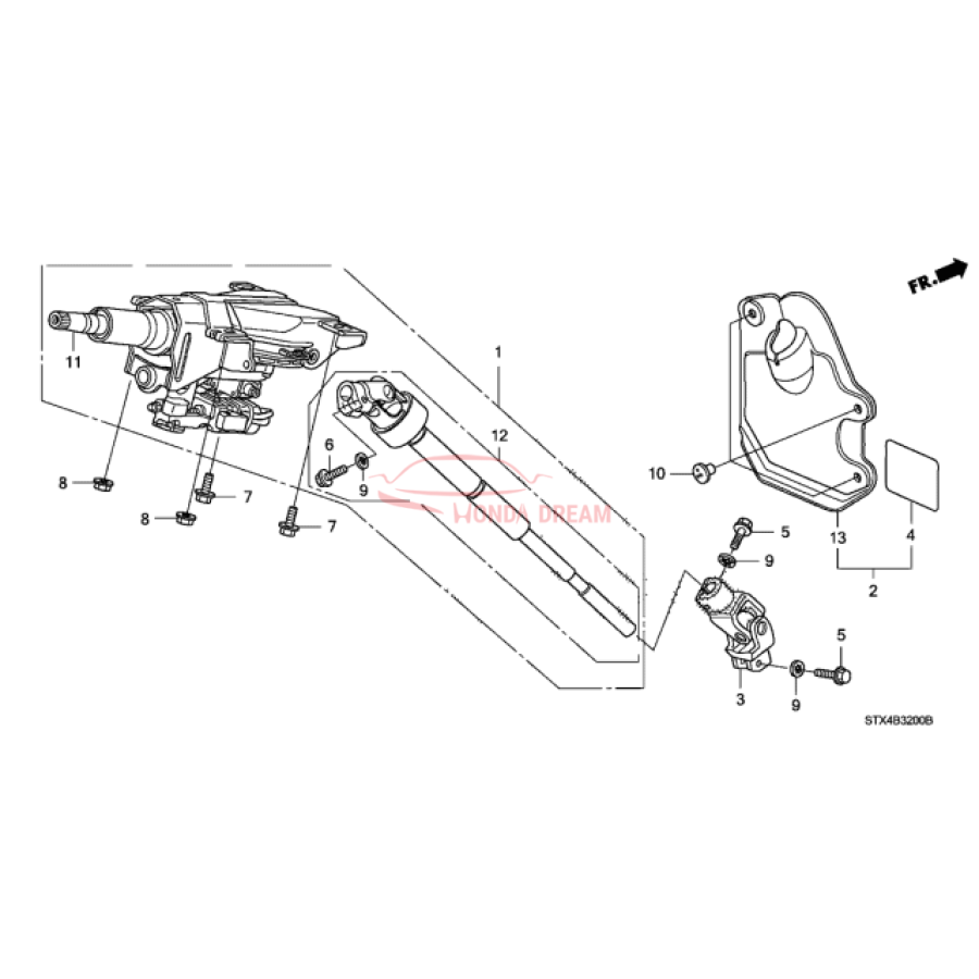 Column Assembly, Steering (53200-STX-A02) - 1