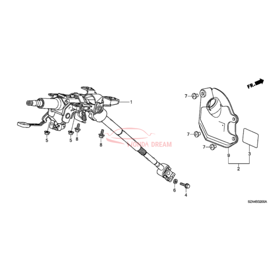 Column Assembly, Steering (53200-SZA-A01) - 3