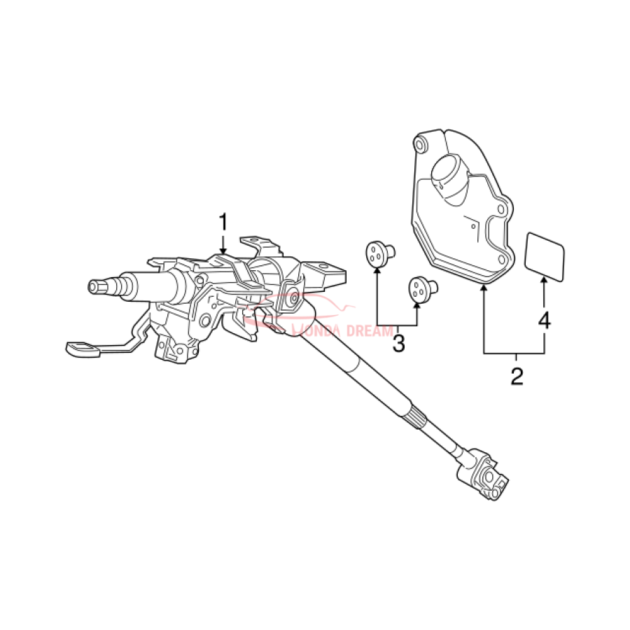 Column Assembly, Steering (53200-SZA-A02) - 3