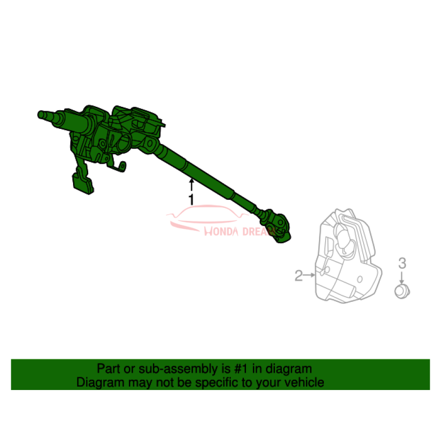 Column Assembly, Steering (53200-T0A-A01) - 2