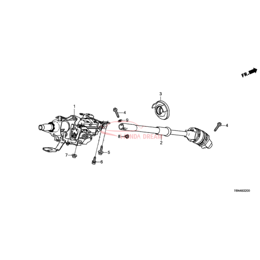 Column Assembly, Steering (53200-T6N-A01) - 1