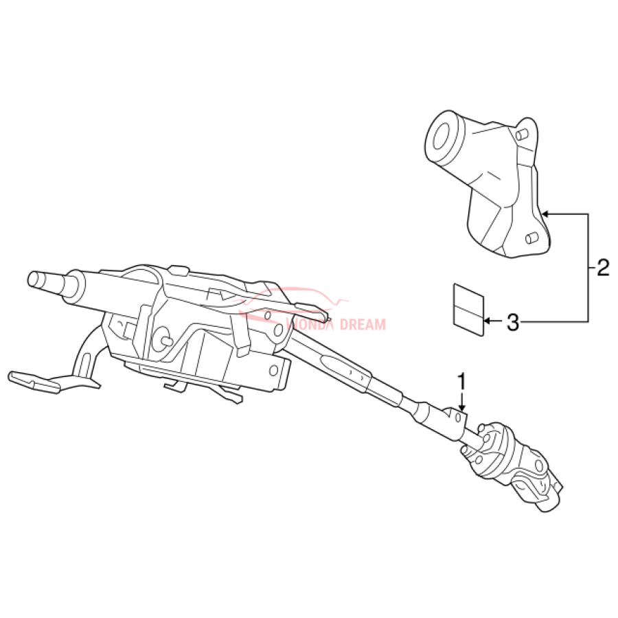 Column Assembly, Steering (53200-TA0-A12) - 3