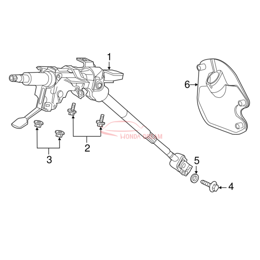 Column Assembly, Steering (53200-TK8-A01) - 3