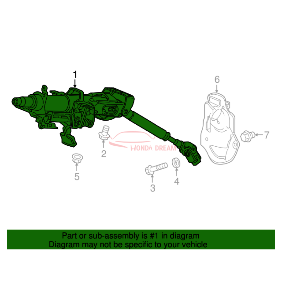 Column Assembly, Steering (53200-TLA-A61) - 2