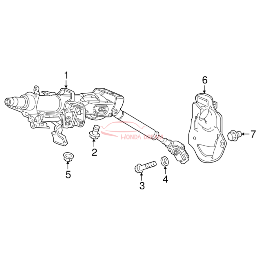 Column Assembly, Steering (53200-TLA-A61) - 3