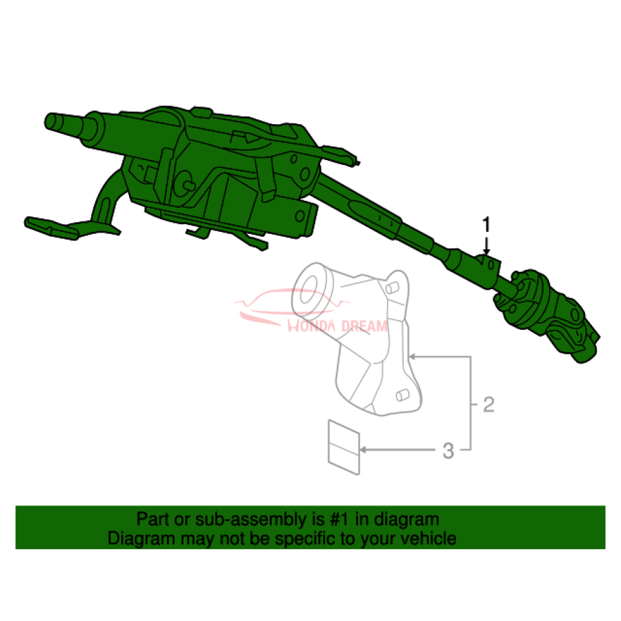 Column Assembly, Steering (53200-TP6-A51) - 2