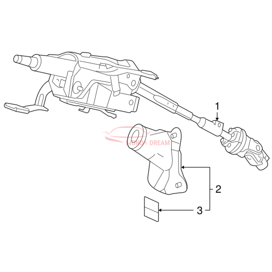 Column Assembly, Steering (53200-TP6-A51) - 3