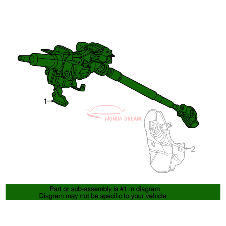 Column Assembly, Steering (53200-TR0-A92) - 2