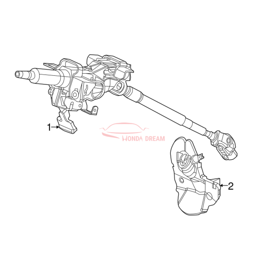 Column Assembly, Steering (53200-TR0-A92) - 3