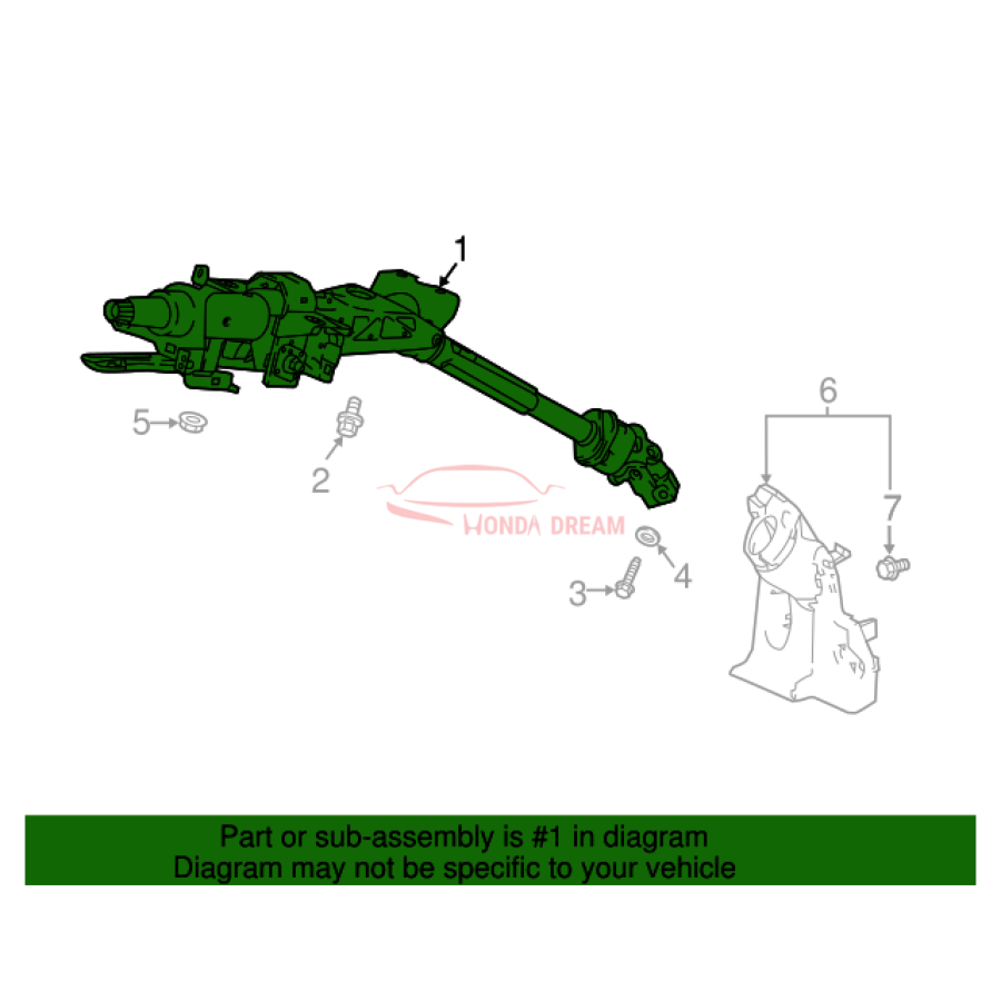 Column Assembly, Steering (53200-TVA-A13) - 2