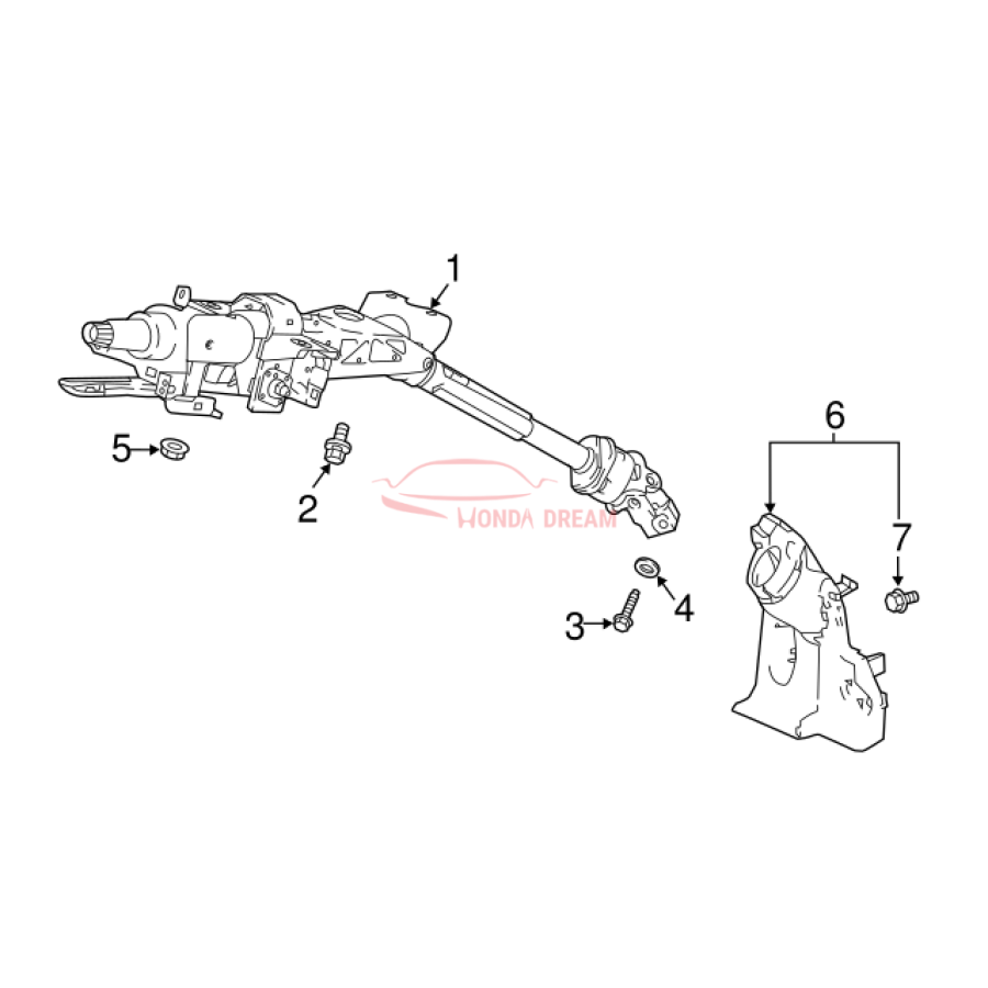 Column Assembly, Steering (53200-TVA-A13) - 3