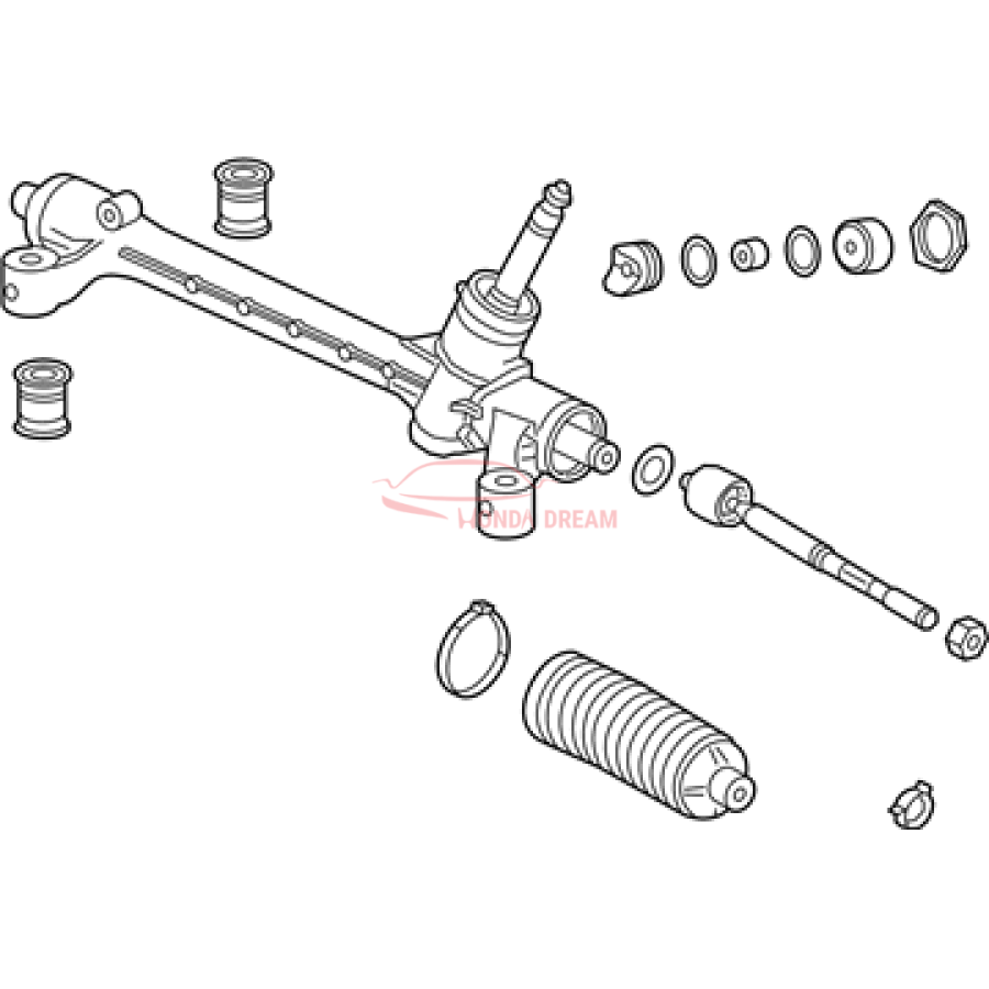 Gear Box Assembly, Steering (53400-T7W-A92) - 2