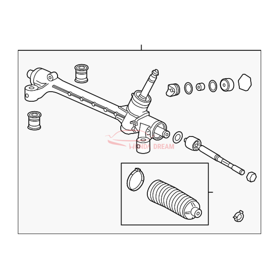 Gear Box Assembly, Steering (53400-THX-A03) - 1