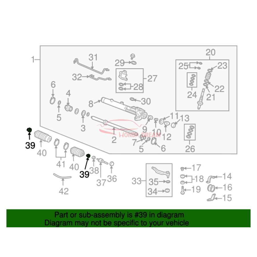 Clip, Steering Tie Rod (53434-S04-J51) - 2