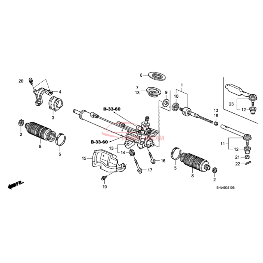 Clip, Steering Tie Rod (53434-S87-A01) - 3