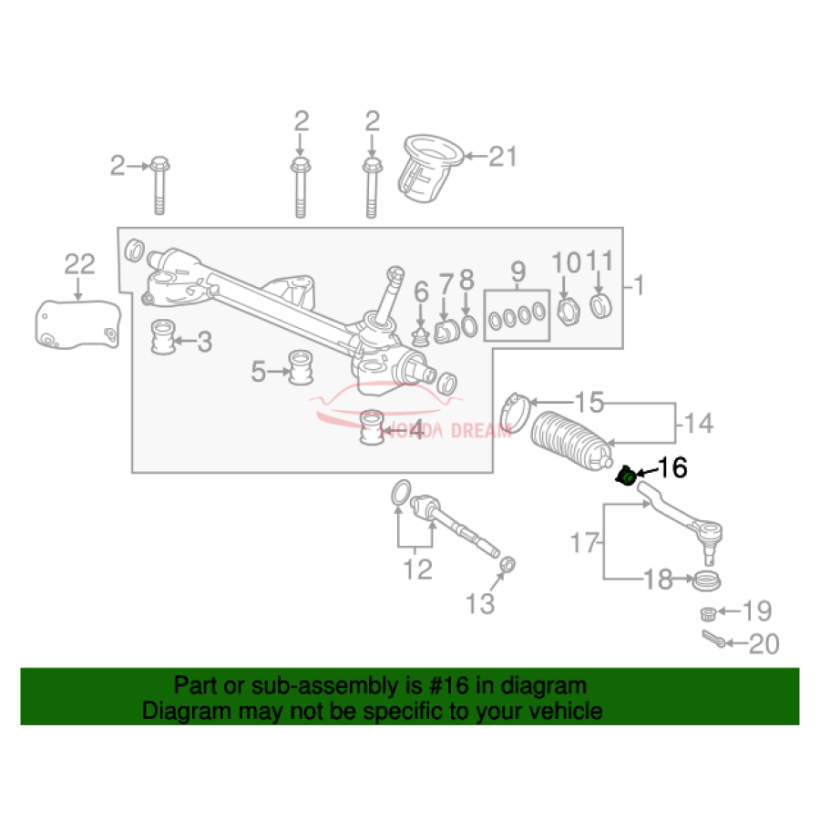 Clip, Steering Tie Rod (53434-SAA-G01) - 2