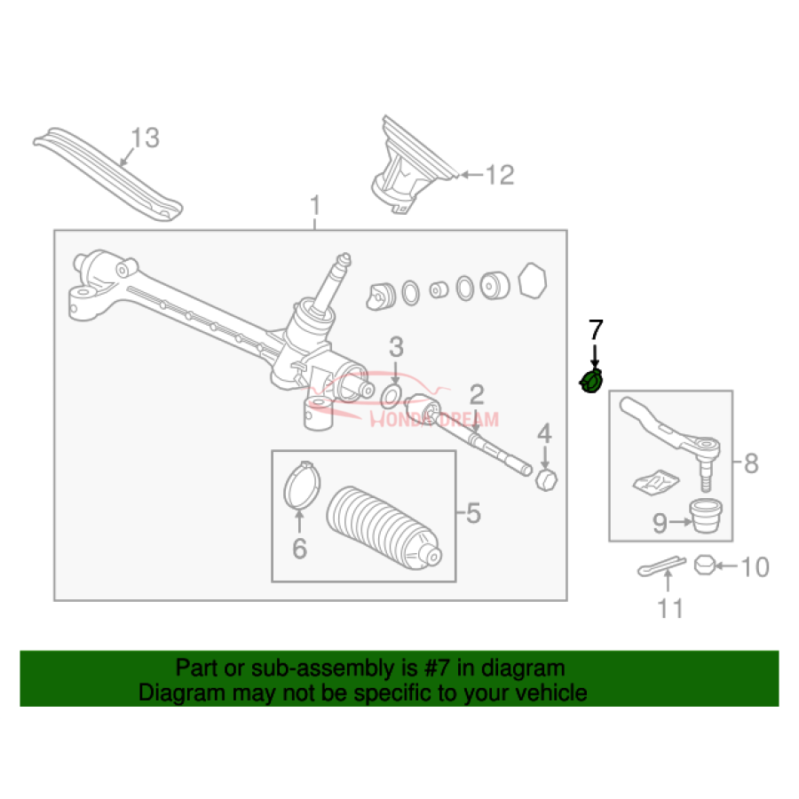 Clip, Steering Tie Rod (53434-T5R-003) - 2