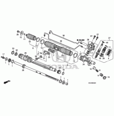 Хомут пильовика рульової рейки, до рейки (53447-S7A-003)