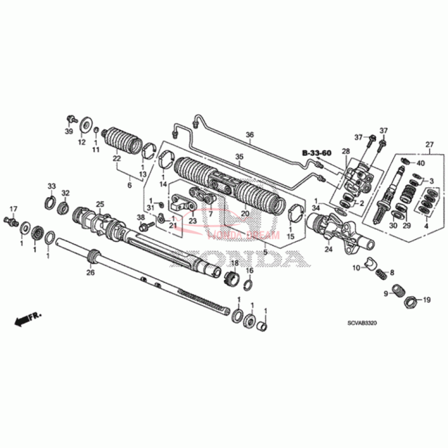 Хомут пильовика рульової рейки, до рейки (53447-S7A-003) - 1