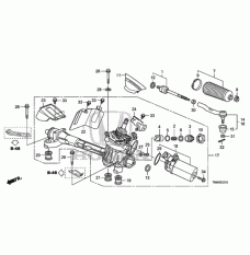 Хомут пильовика рульової рейки, до рейки (53449-S5A-J01)