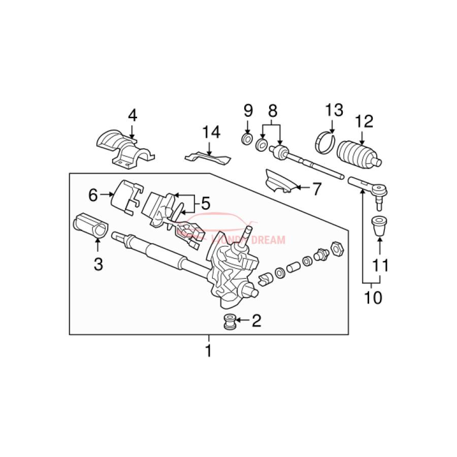 Хомут пильовика рульової рейки, до рейки (53449-SEL-003) - 3