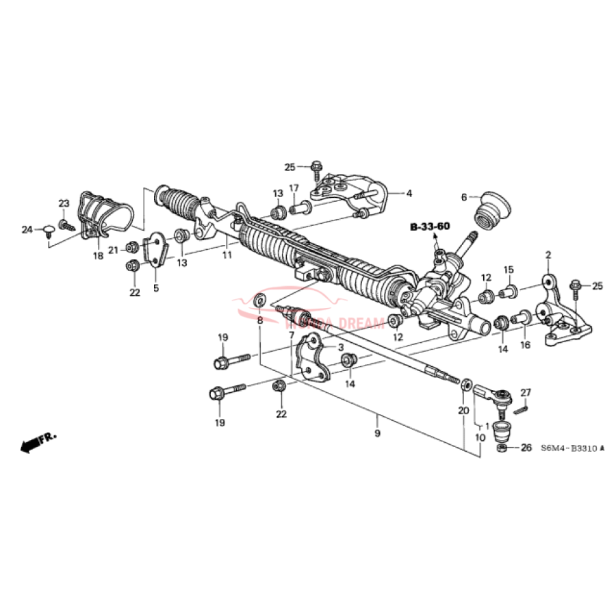 RACK END COMP (53521-S6M-305) - 2