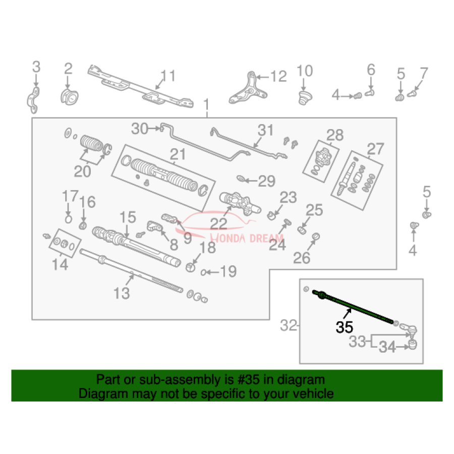 RACK END COMP (53521-SCV-A01) - 2