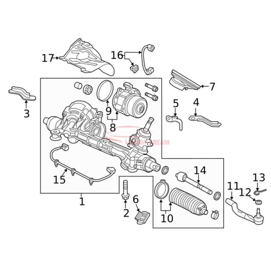 RACK END COMP (53521-TBA-A01) - 3