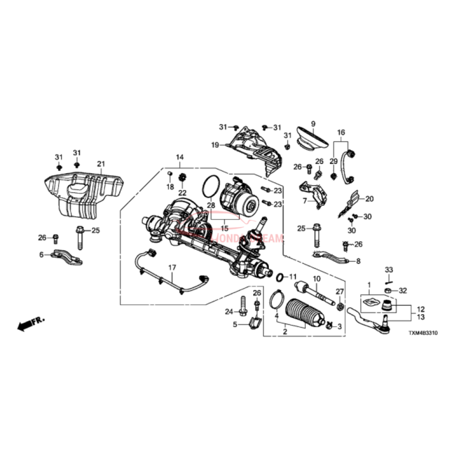 RACK END COMP (53521-TEA-A51) - 2