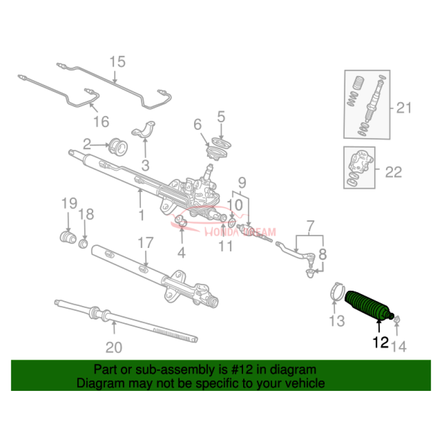 Dust Seal, Tie Rod (53534-S3V-A01) - 2