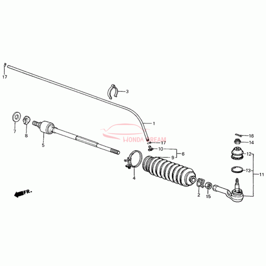 Dust Seal, Tie Rod (53534-SB4-305) - 1