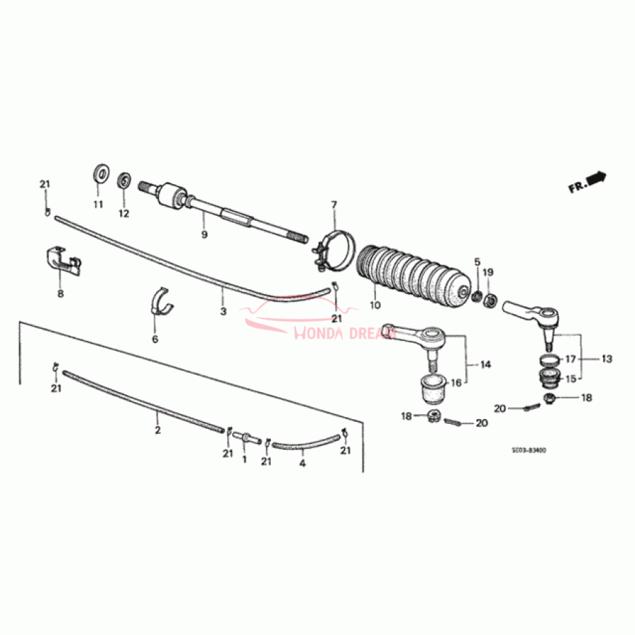 Dust Seal, Tie Rod (53534-SE0-A52) - 1