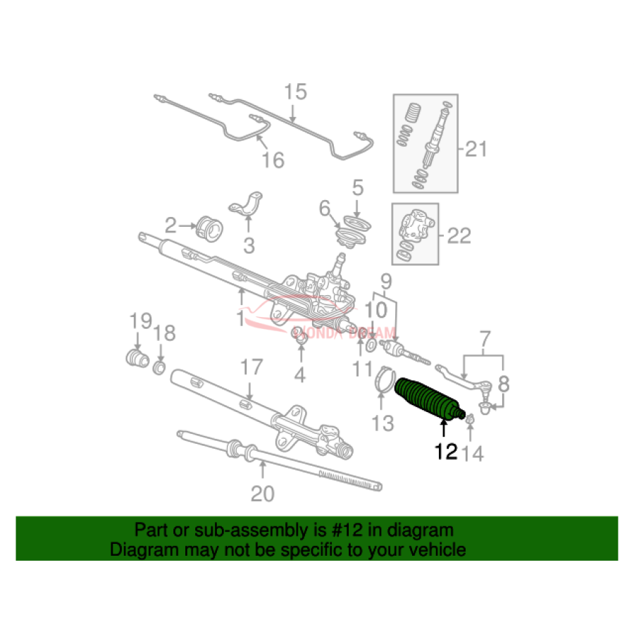 Dust Seal, Tie Rod (53534-SJC-A01) - 3