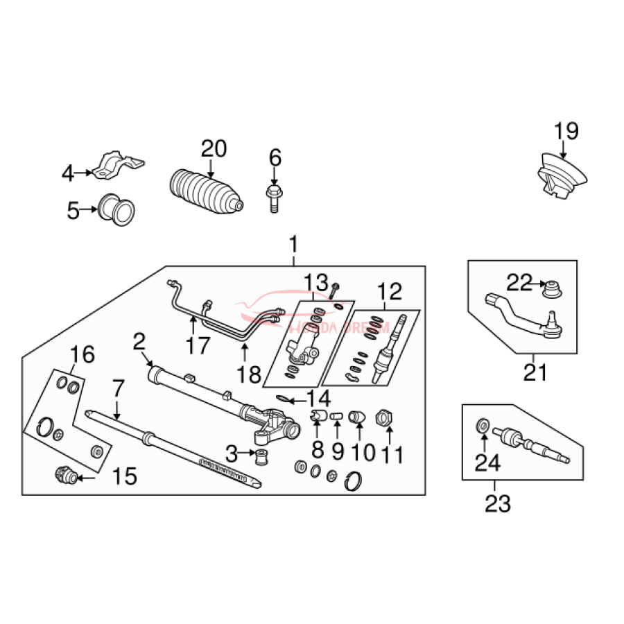 Dust Seal, Tie Rod (53534-SNA-A01) - 2