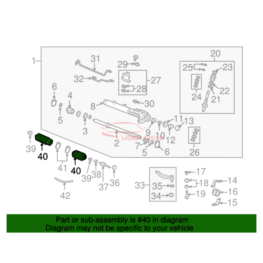 Пильовик рульової рейки (53534-SV4-003) - 3