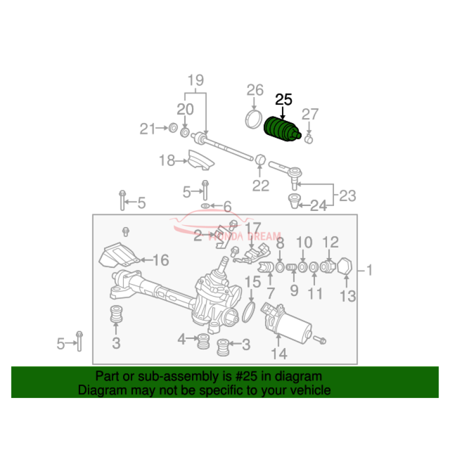 Dust Seal, Tie Rod (53534-SYY-003) - 3