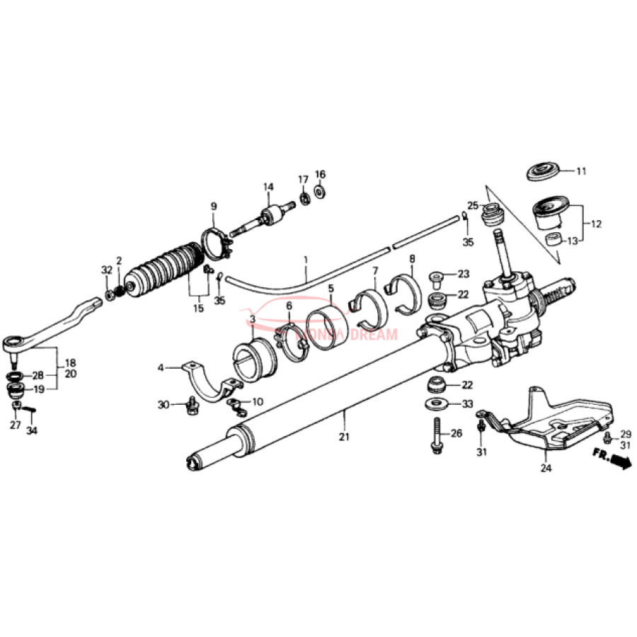 Washer, Tie Rod Stopper (53535-SB3-000) - 2