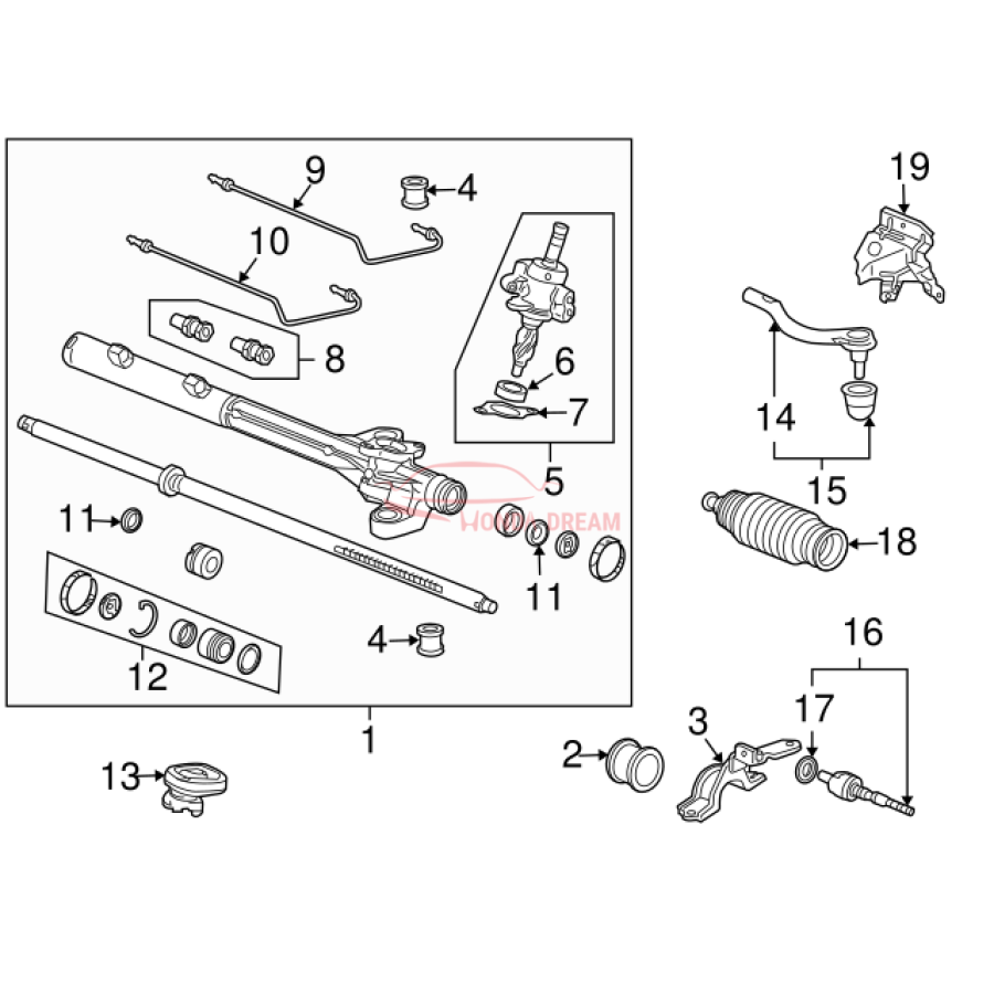 Inner Tie Rod Stopper (53535-SDB-A01) - 3