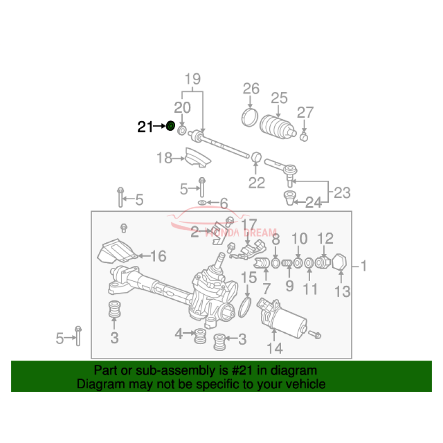 Inner Tie Rod Stopper (53535-SLA-003) - 2