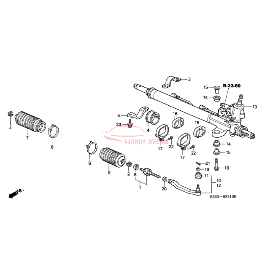 Dust Seal, Tie Rod (53535-SZ5-003) - 3